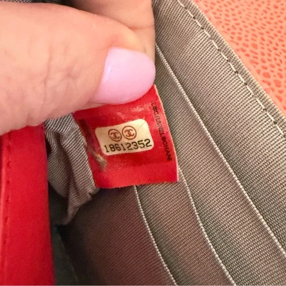 🍑Chanel Half Moon Wallet on Chain Crossbody Orange Leather Silver Hardware - Picture 15 of 15